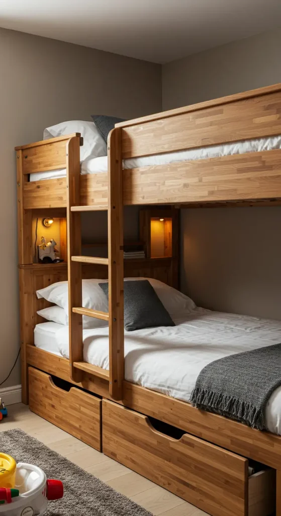 11 Bunk Bed Design Ideas 2 1. Classic Wooden Bunk Beds