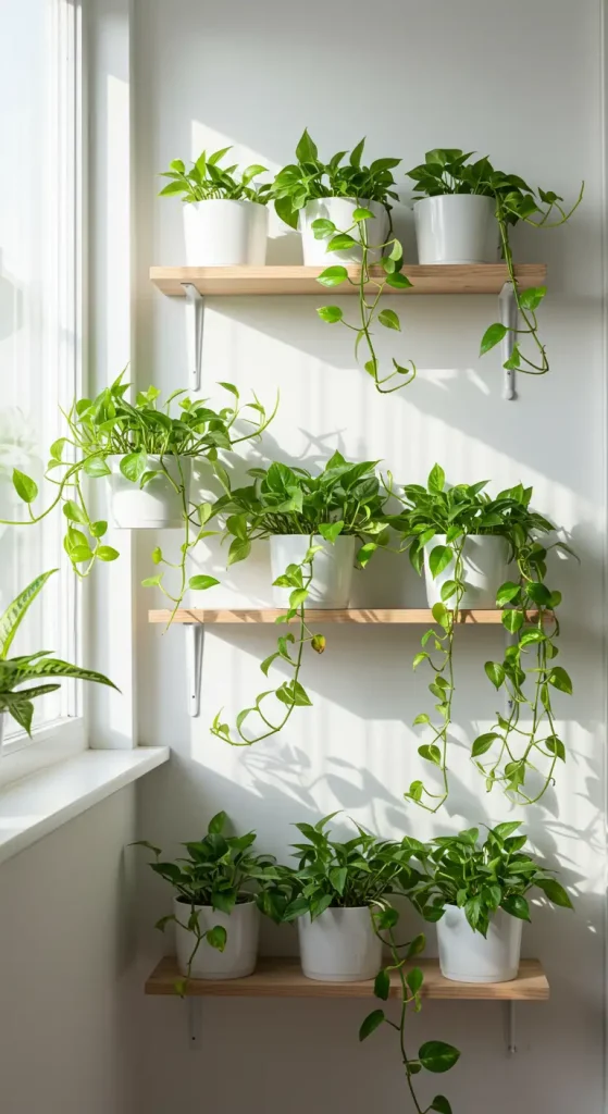 12 Indoor Plant Shelf Ideas 1 1. Floating Plant Shelves