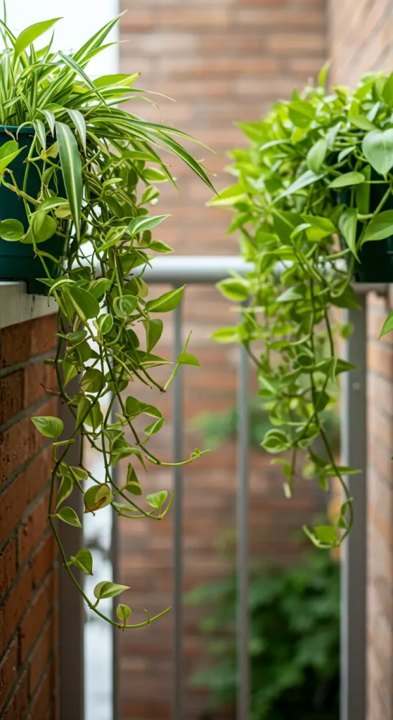 11 Hanging Plants for Balcony 2 1. Golden Pothos (Devil’s Ivy)