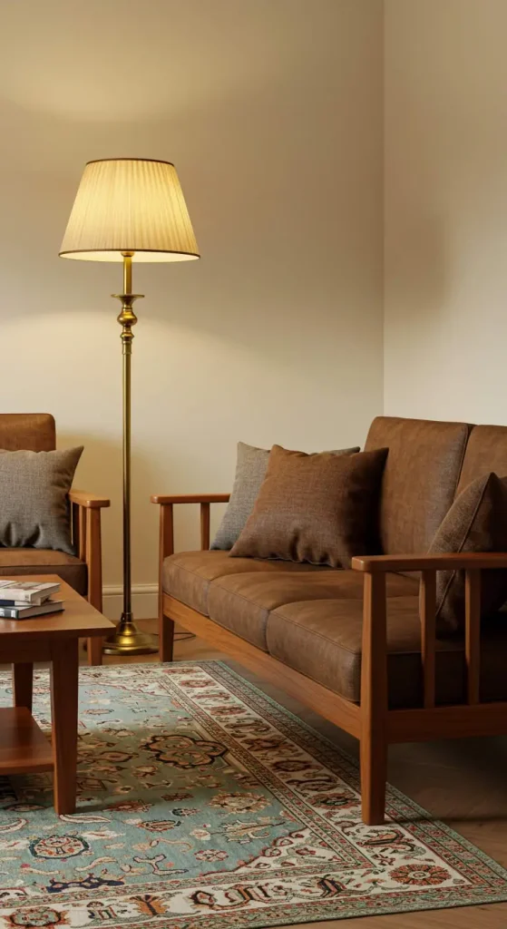 13 Living Room Ideas Indian 1 1. Traditional Wooden Decor