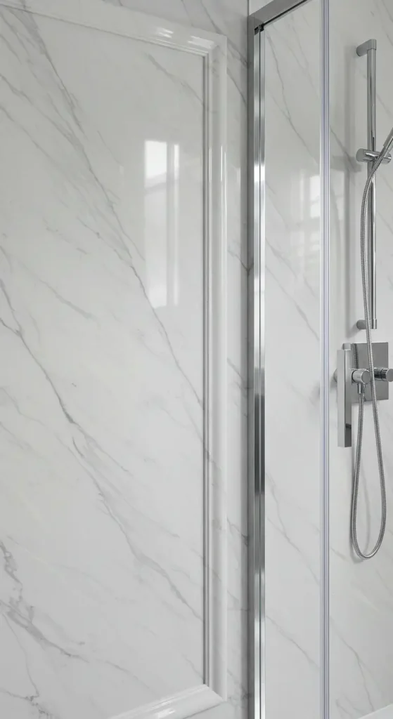 12 Bathroom Wall Panel Ideas 1 1. Waterproof PVC Panels