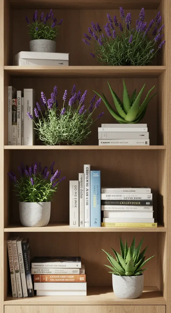 12 Indoor Plant Shelf Ideas 10 10. Books and Plants Duo