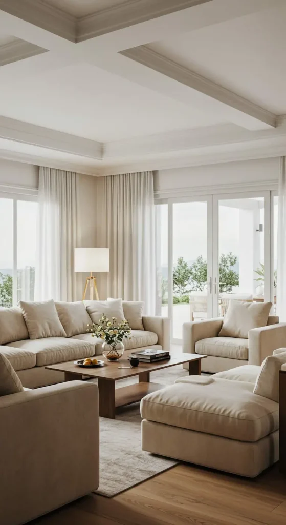 13 Living Room Ideas for Bloxburg 10 10. Bright and Airy Open Concept
