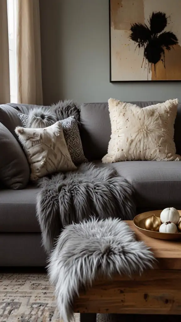 19 Modern Living Room Design Ideas 11 10. Cozy Textiles