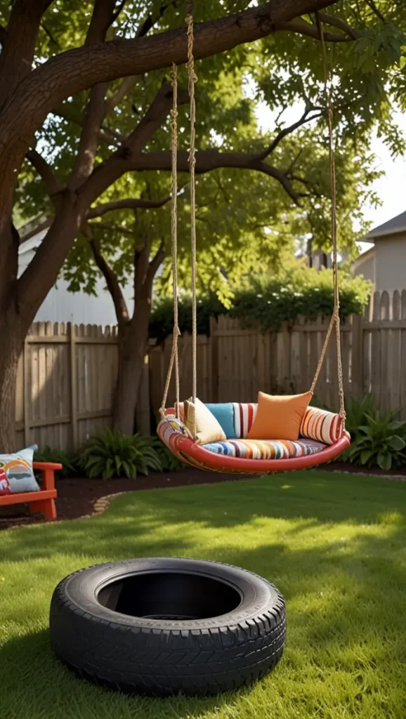 11 Backyard Ideas for Kids 6 10. DIY Tree Swing