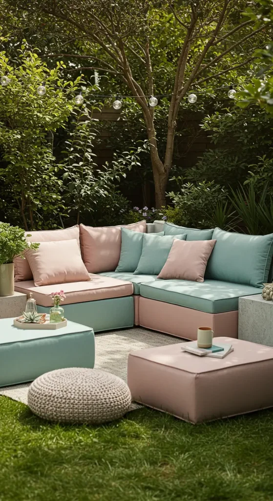 12 Creative Backyard Seating Ideas 9 10. Modular Seating