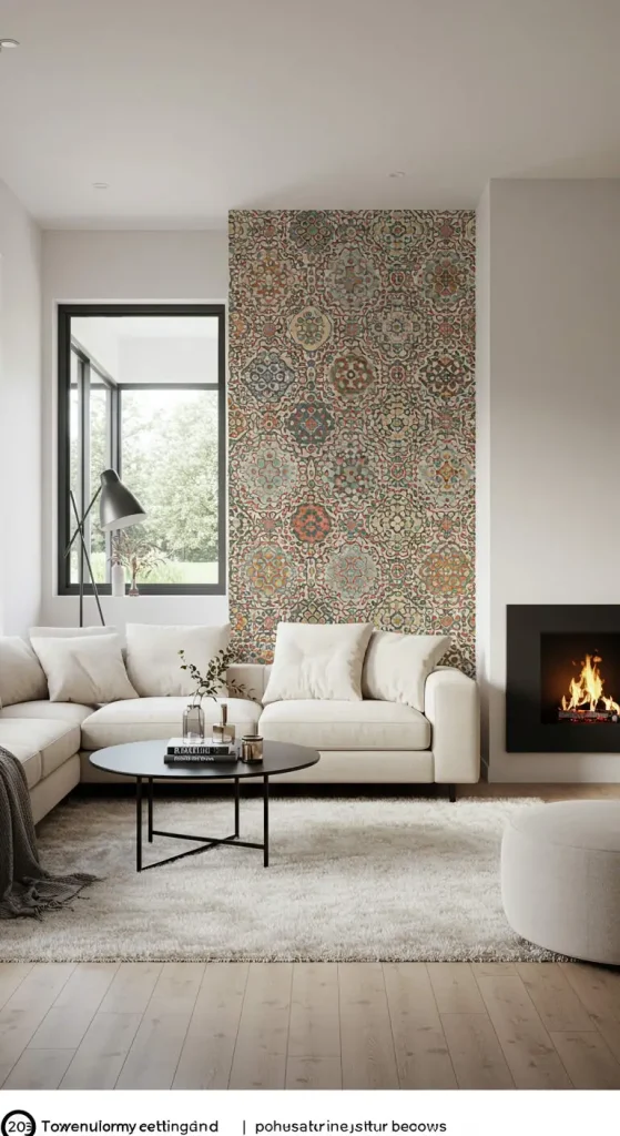 13 Living Room Ideas on ABudget 10 10. Peel-and-Stick Wallpaper