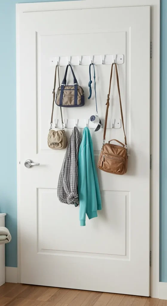 13 Storage Hacks for Small Bedrooms 11 10. Utilize Door Space