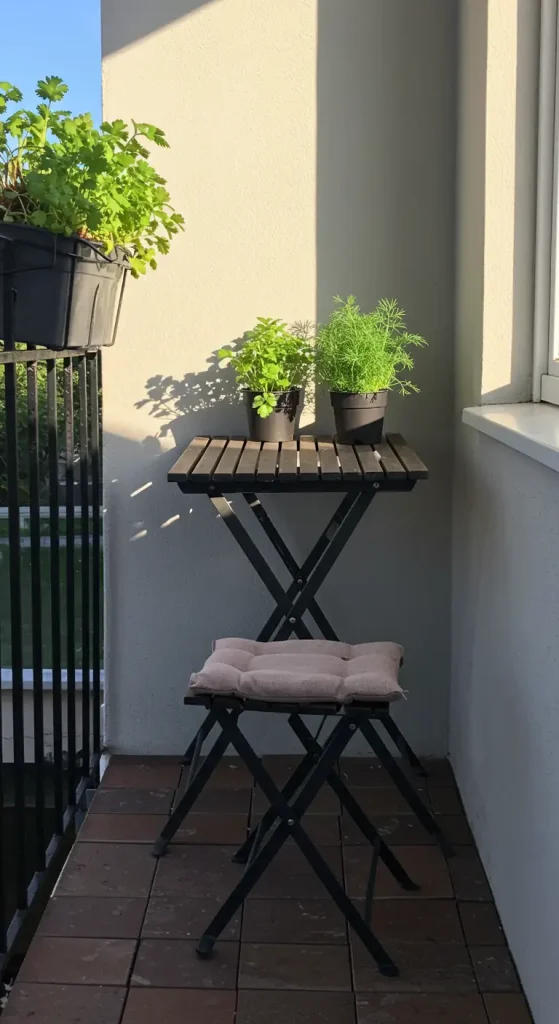 11 Clever Small Balcony Furniture Ideas To Maximize Your Space 10 10. Wall-Mounted Table