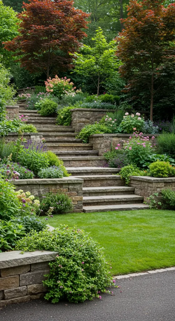 11 Driveway Entry Landscaping Ideas 11 11. Create Layers and Levels