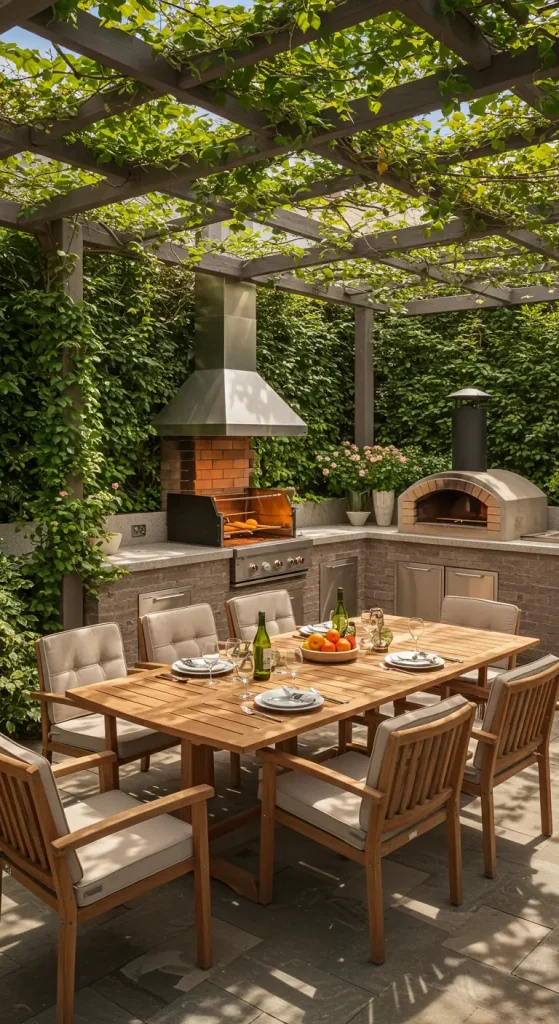 13 Stunning Backyard Pergola Ideas 11 11. Dining Pergola