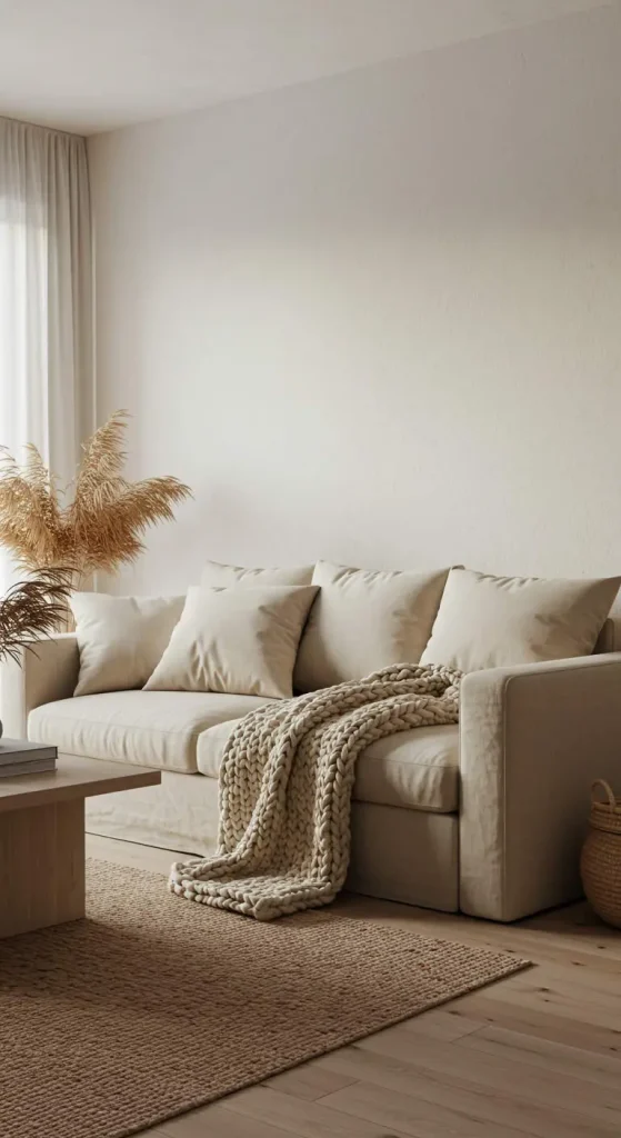 15 Living Room Ideas Minimalist 11 11. Textures for Depth