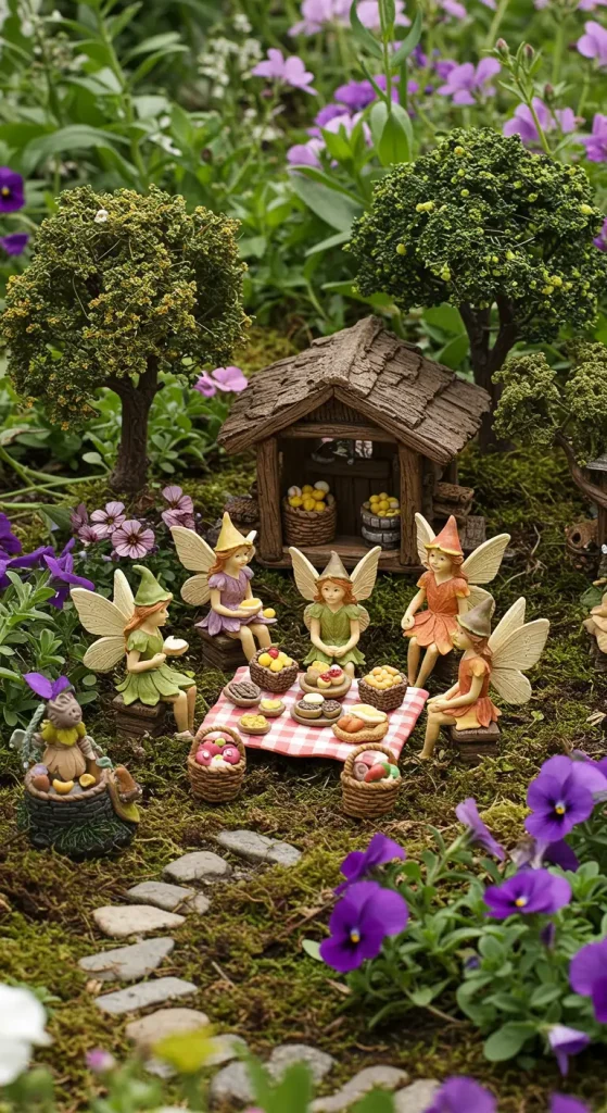12 Magical Fairy Garden Ideas 11 11. Tiny Fairy Picnic Spots