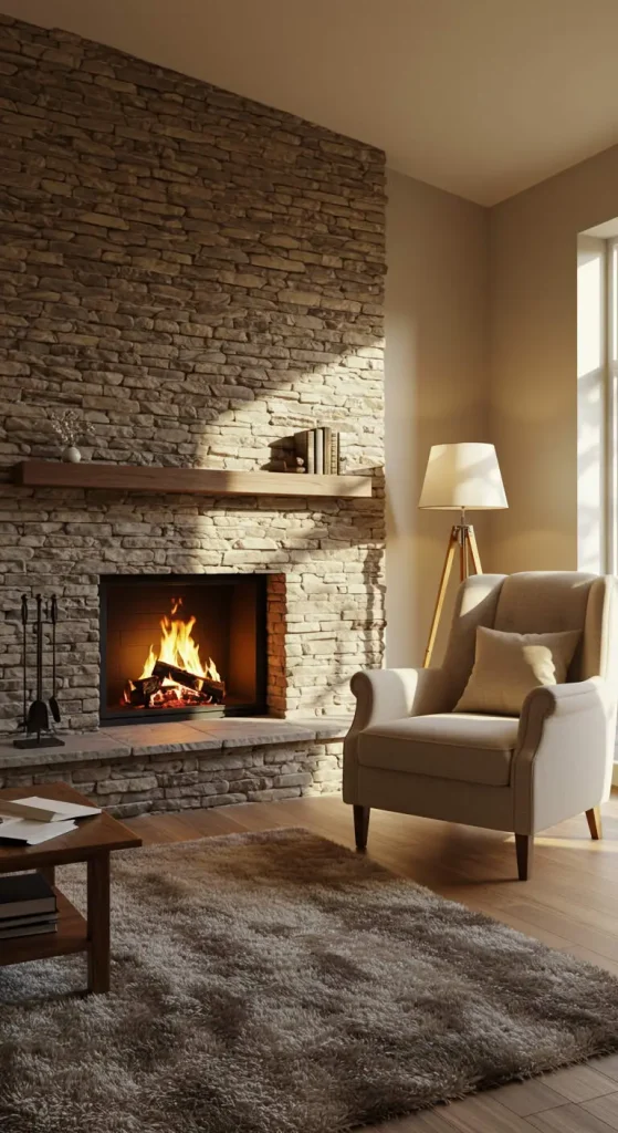 13 Living Room Ideas for Bloxburg 13 13. Cozy Fireplace Nook