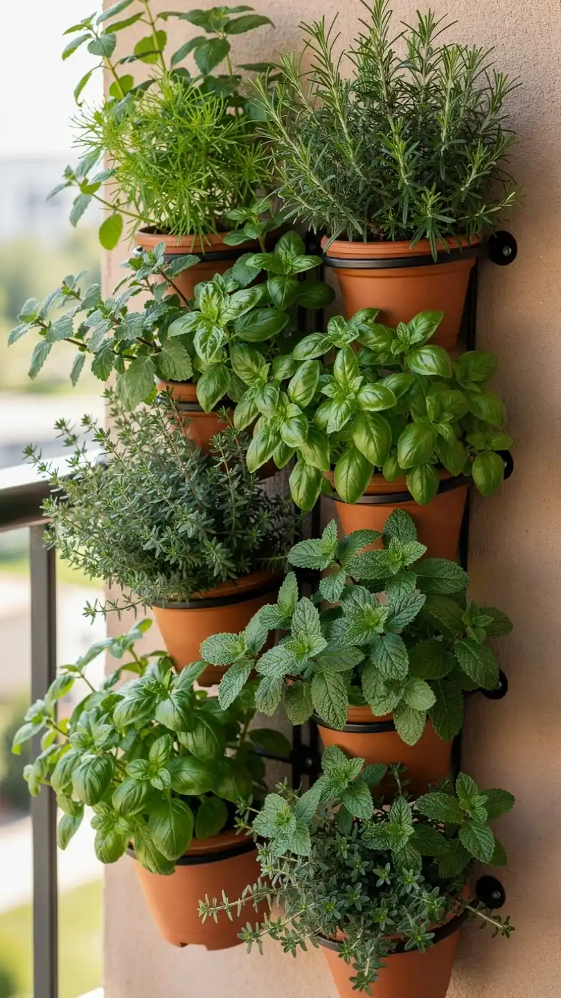 13 Genius Balcony Herb Garden Ideas for Small Spaces 13 13. Edible Planter Walls