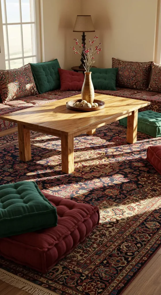 13 Living Room Ideas Indian 13 13. Ethnic Rugs and Carpets