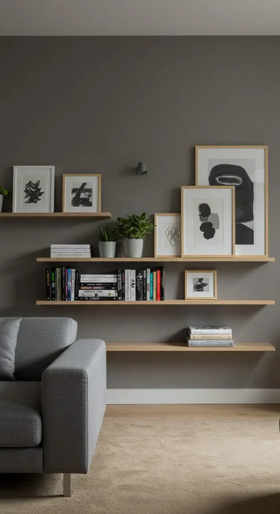 13 Living Room Ideas on ABudget 13 13. Stylish Shelf Styling