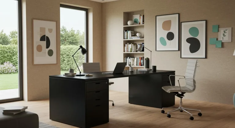 Home Office Ideas Black Desk