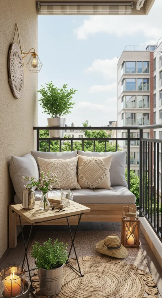 14 Cozy Balcony Decor Ideas to Transform Your Small Space 2 2. Add a Cozy Seating Area