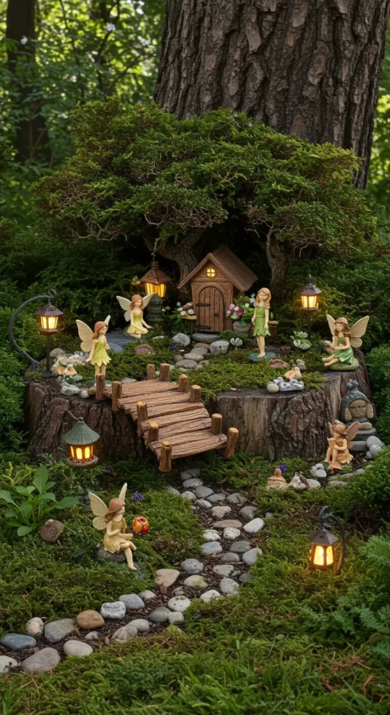 12 Magical Fairy Garden Ideas 2 2. Enchanted Tree Stump Fairy Garden