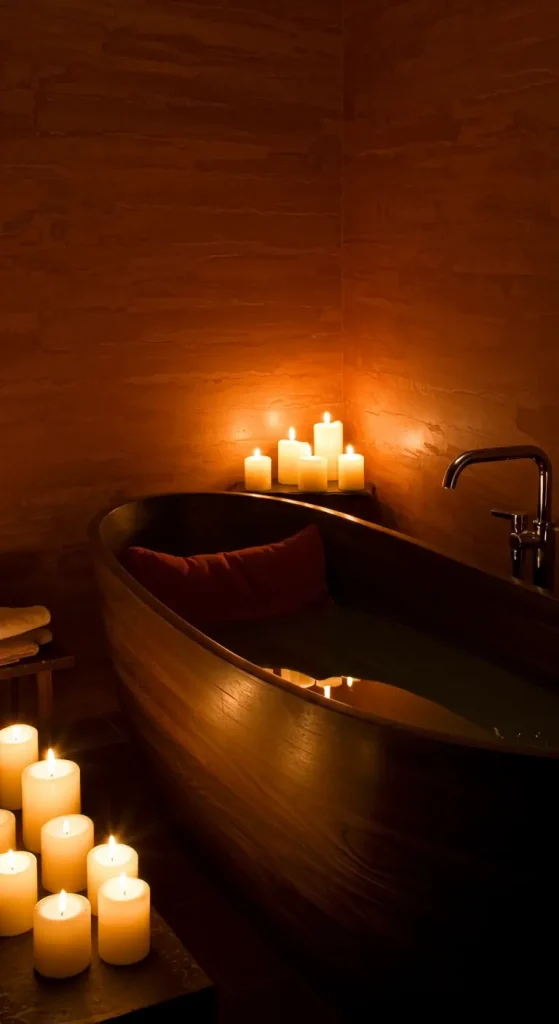 10 Bathtub Decoration Ideas 3 2. Incorporate Candles
