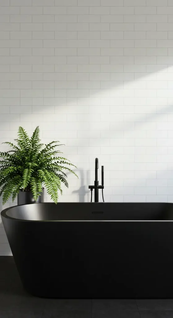 15 Modern Bathtub Ideas 2 2. Matte Black Tub