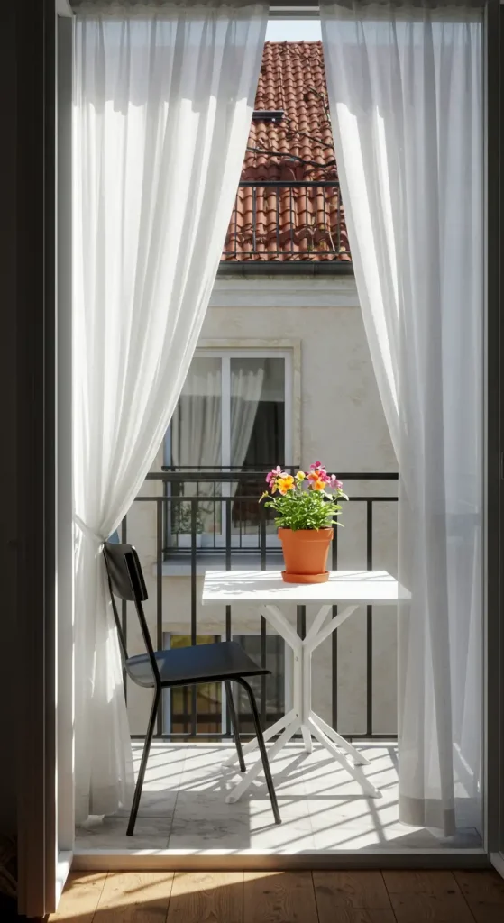11 Dreamy Aesthetic Balcony Ideas For The Ultimate Cozy Vibe 2 2. Minimalist Modern Balcony