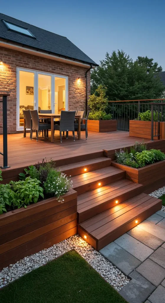 12 Stunning Backyard Decks Ideas 2 2. Multi-Level Decks