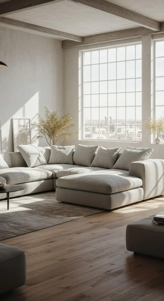 10 Living Room Ideas for Loft Apartments 2 2. Opt for a Large Sectional
