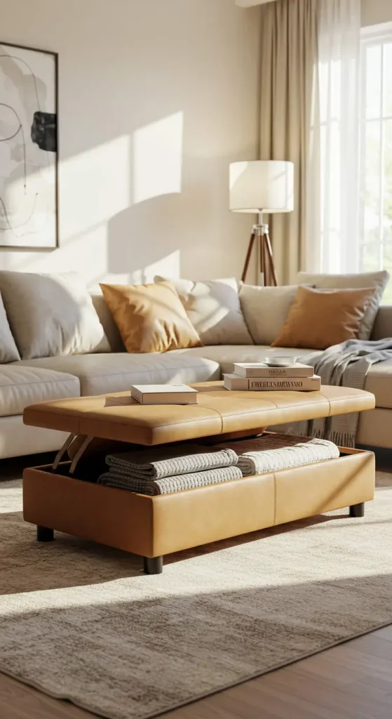 13 Living Room Ideas for Small Rooms 2 2. Use Multi-Functional Furniture