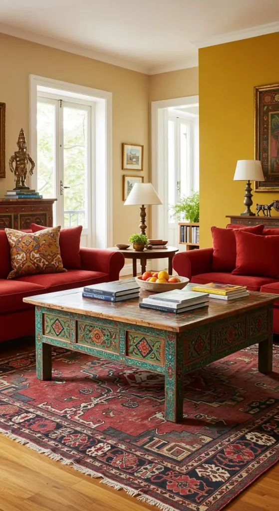 13 Living Room Ideas Indian 2 2. Vibrant Color Palette