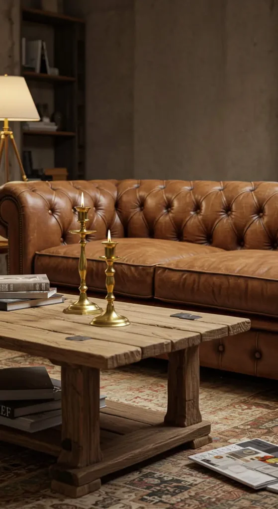 15 Dark Boho Living Room Ideas 3 2. Vintage & Antique Accents