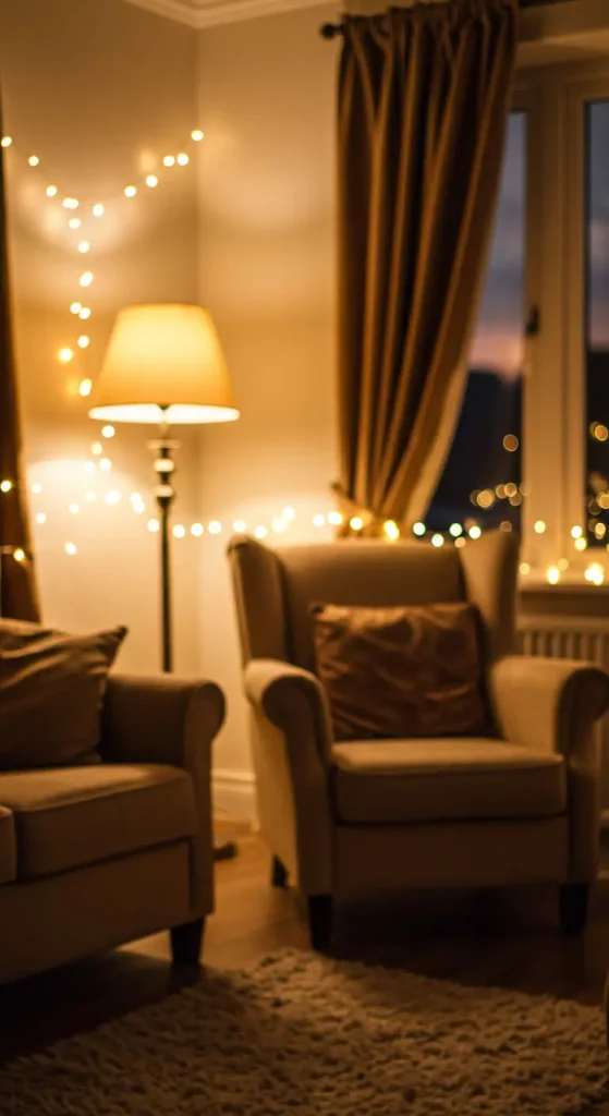 11 Living Room Ideas for Couples 2 2. Warm and Soft Lighting