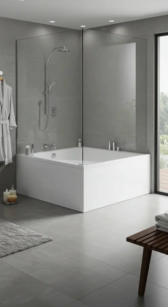 15 Modern Bathtub Ideas 3 3. Corner Bathtub