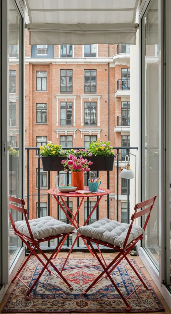 13 Brilliant Window Balcony Ideas You Can Easily DIY 3 3. Cozy Bistro Setup