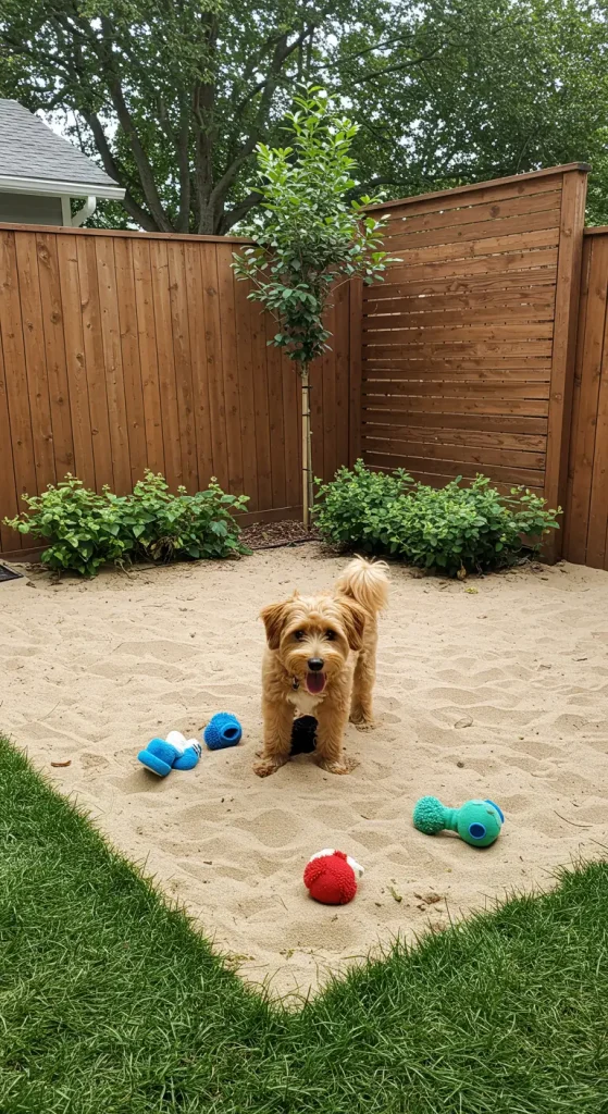 11 Creative Backyard Ideas for Dogs 3 3. Digging Zone