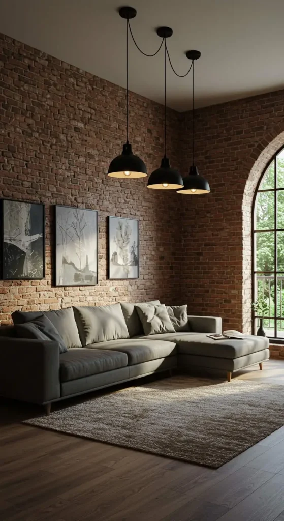 10 Living Room Ideas for Loft Apartments 3 3. Embrace Industrial Lighting