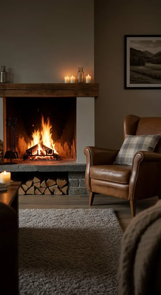 19 Cozy Living Room Ideas 3 3. Fireplace Focal Point