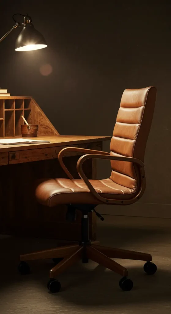 14 Stylish Office Chair Ideas 3 3. Mid-Century Classic