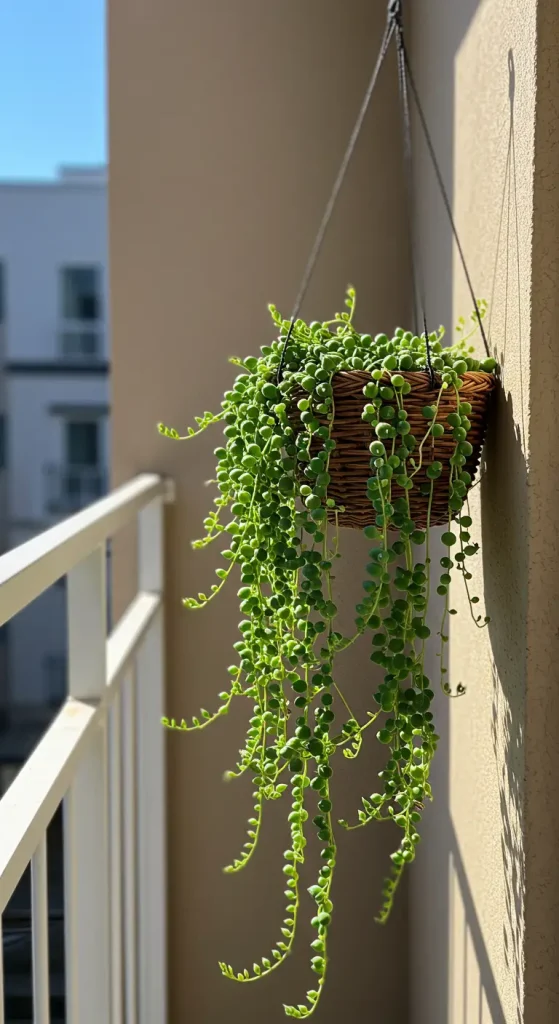 11 Hanging Plants for Balcony 4 3. String of Pearls