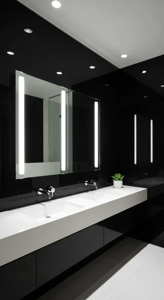 12 Bathroom Wall Panel Ideas 4 4. Glossy Acrylic Panels