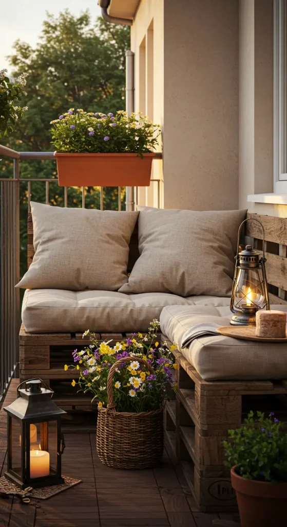 11 Dreamy Aesthetic Balcony Ideas For The Ultimate Cozy Vibe 4 4. Rustic Balcony Escape