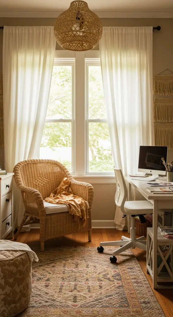 12 Home Office Ideas for Women That You’ll Love 5 5. Boho All the Way