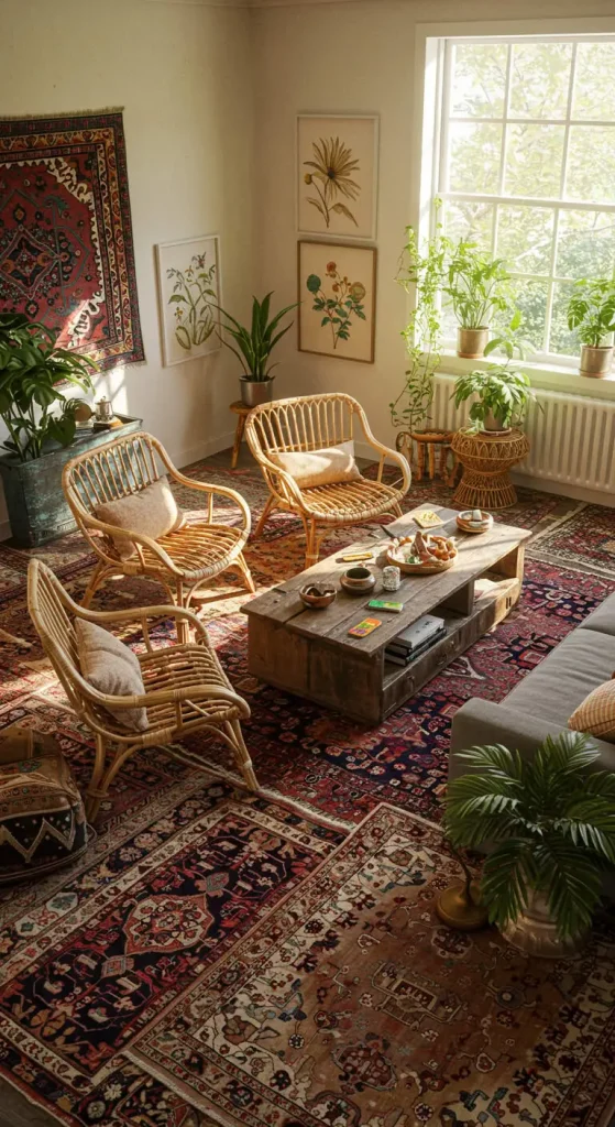 13 Living Room Ideas for Bloxburg 5 5. Boho Chic Vibes