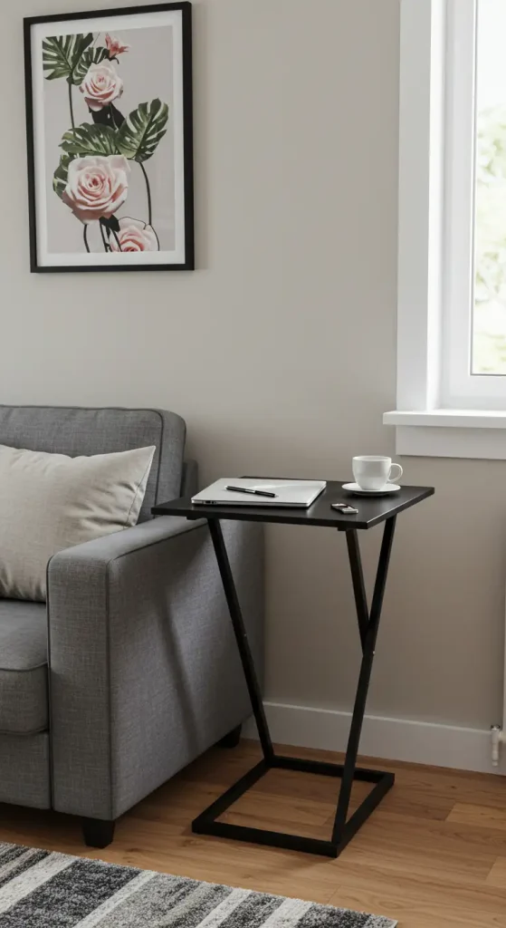 14 Home Office Ideas Small Apartments 6 5. Sofa + Sidekick Desk