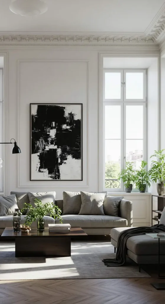 15 Living Room Ideas Minimalist 6 6. Simple Wall Art