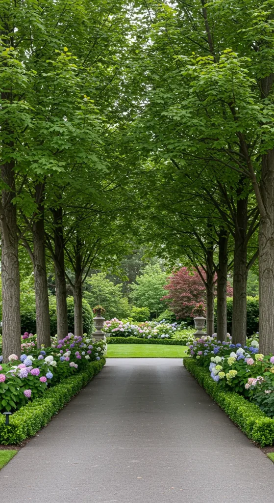 11 Driveway Entry Landscaping Ideas 6 6. Statement Trees