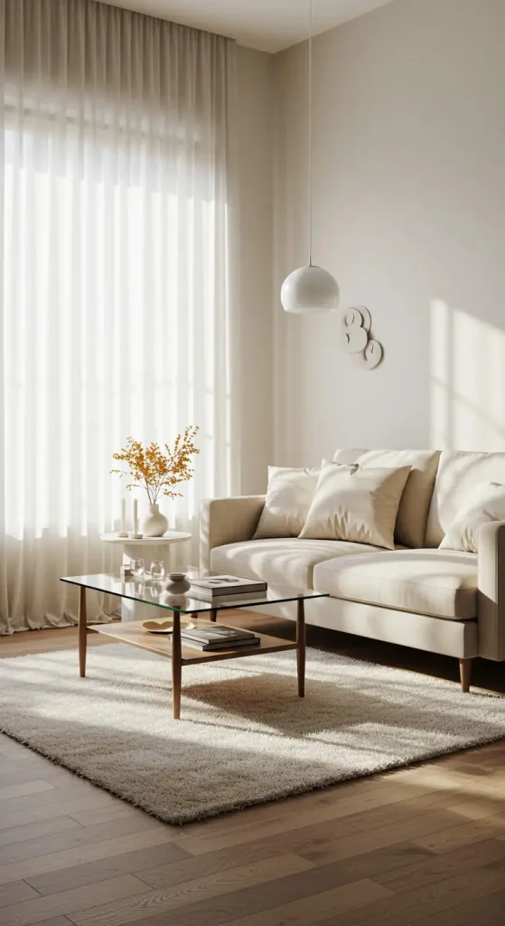 21 Neutral Color Living Room Ideas 7 7. Add Soft Textures