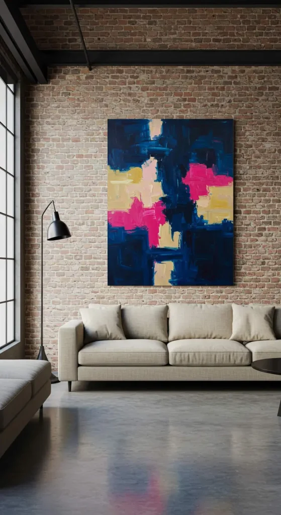 10 Living Room Ideas for Loft Apartments 7 7. Add Statement Artwork