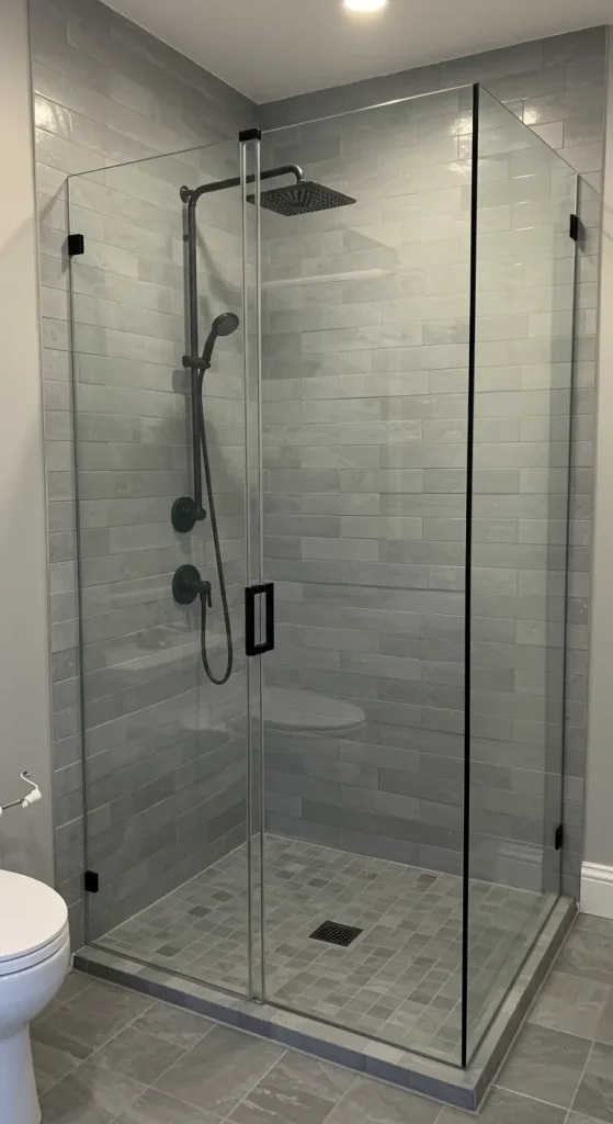 15 Small Walk In Shower Ideas 8 7. Curved Shower Frames